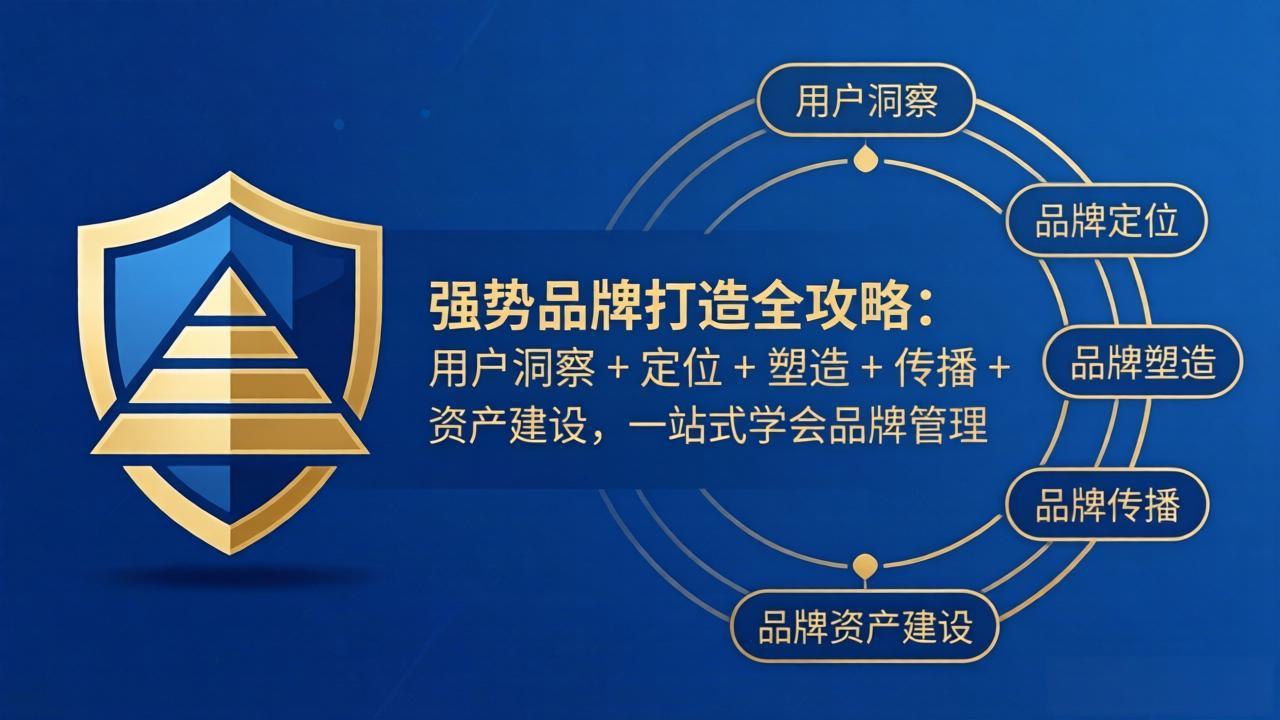 强势品牌打造全攻略：用户洞察 + 定位 + 塑造 + 传播 + 资产建设，一站式学会品牌管理-小y轻创