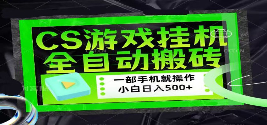 CSGO游戏挂机捡漏搬砖，超稳定的项目，带领1000+小白实现日入500+-小y轻创