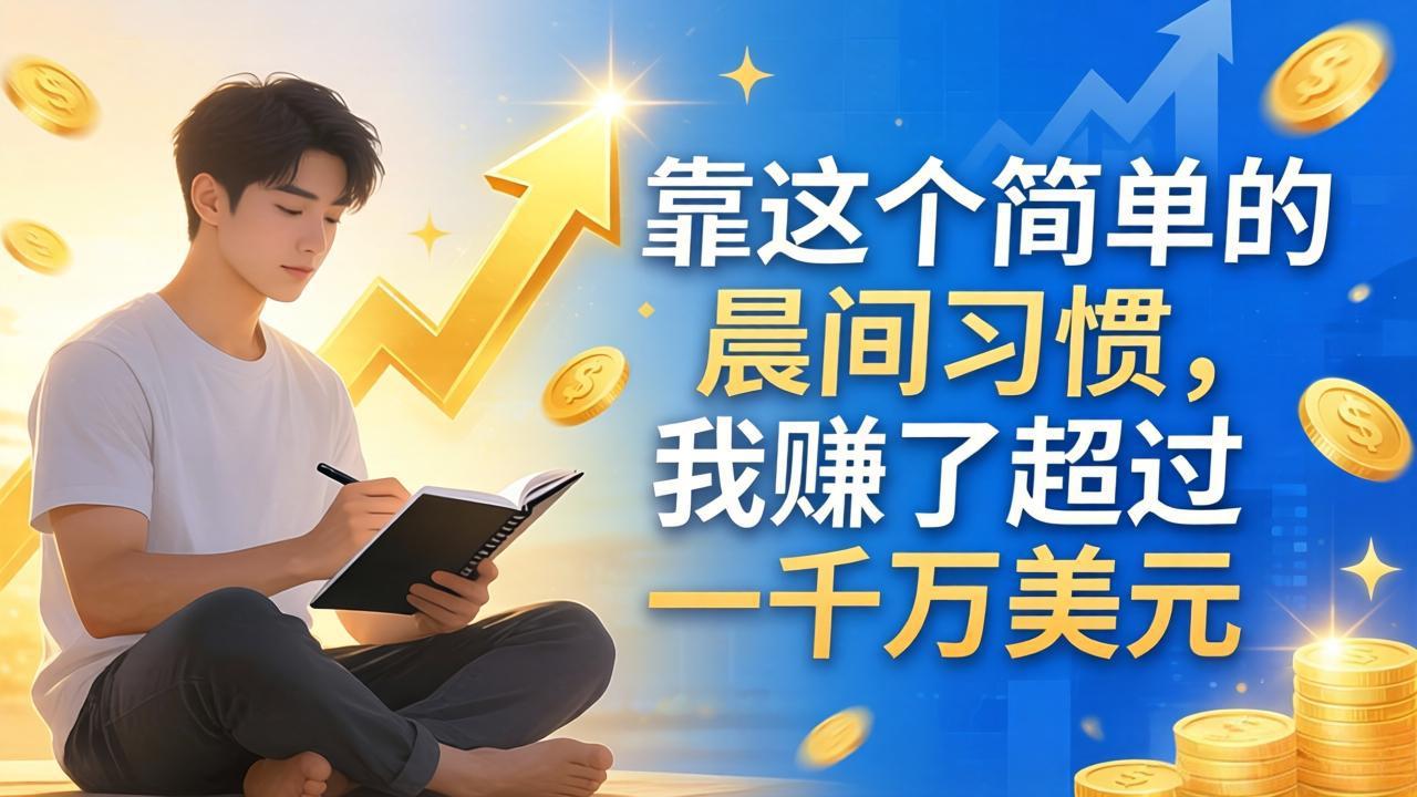 付费文章：靠这个简单的晨间习惯，我赚了超过一千万美元-小y轻创