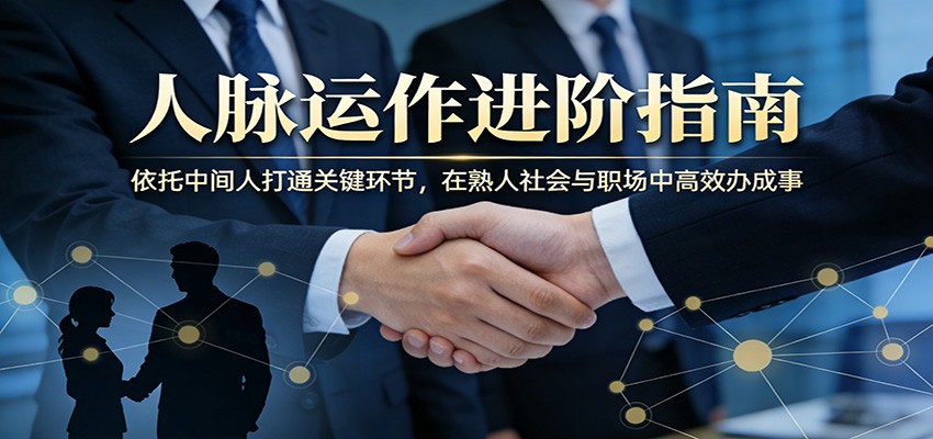 付费文章:人脉运作进阶指南,依托中间人打通关键环节,在熟人社会与职场中高效办成事-小y轻创