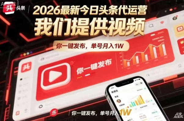 今日头条躺賺模式，你9我1，操作简单，一键发布，单机日入数百，长期合作【揭秘】-小y轻创