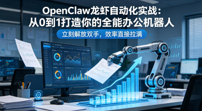 OpenClaw龙虾自动化实战：从0到1打造你的全能办公机器人，立刻解放双手，效率直接拉满-小y轻创