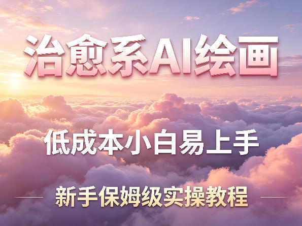 治愈系AI绘画提示词项目，低成本小白易上手，每天10分钟，新手保姆级实操教程-小y轻创