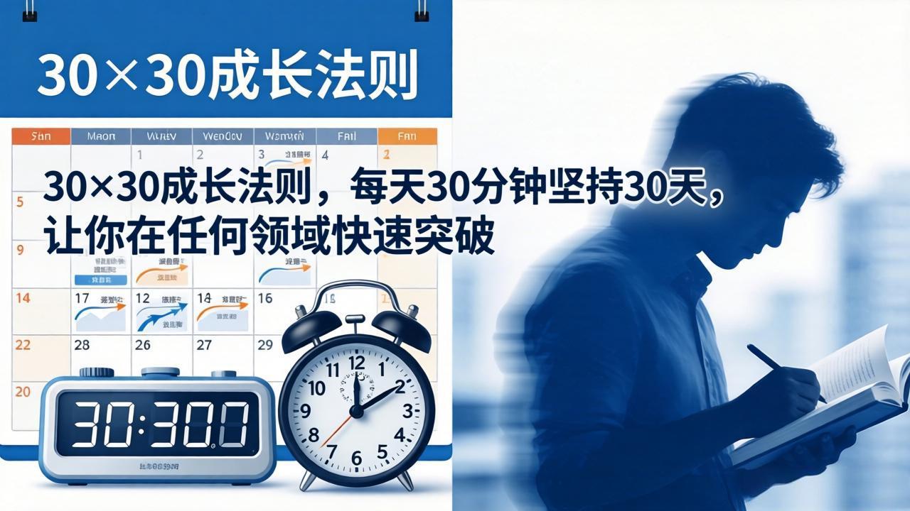 付费文章：30×30成长法则，每天30分钟坚持30天，让你在任何领域快速突破-小y轻创