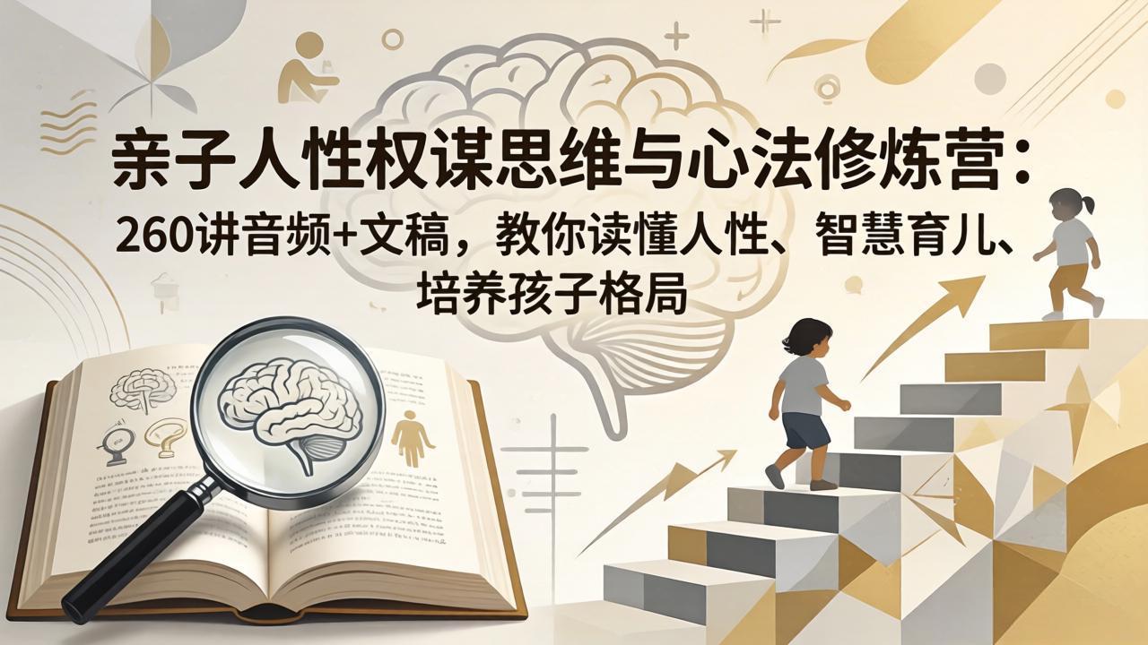 亲子人性权谋思维与心法修炼营：260讲音频+文稿，教你读懂人性、智慧育儿、培养孩子格局-小y轻创