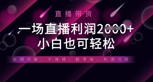 半无人直播带货,一场利润数张,适合所有平台玩法,小白也可轻松-小y轻创
